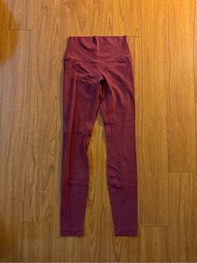Lululemon High-Waist Leggings in Deep Burgundy